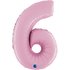 Number 6 Pastel Pink 26inc 
