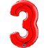 Number 3 Red 26inc 
