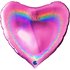 Heart 36inc Glitter Holographic Fuxia 