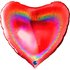 Heart 36inc Glitter Holographic Red 