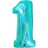 Number 1 Glitter Holographic Tiffany 40inc 