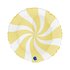 Round 18inc Swirly White-Matte Yellow 