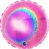 Round 04inc Glitter Holographic Fuxia 