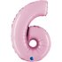 Number 6 Pastel Pink 14inc 