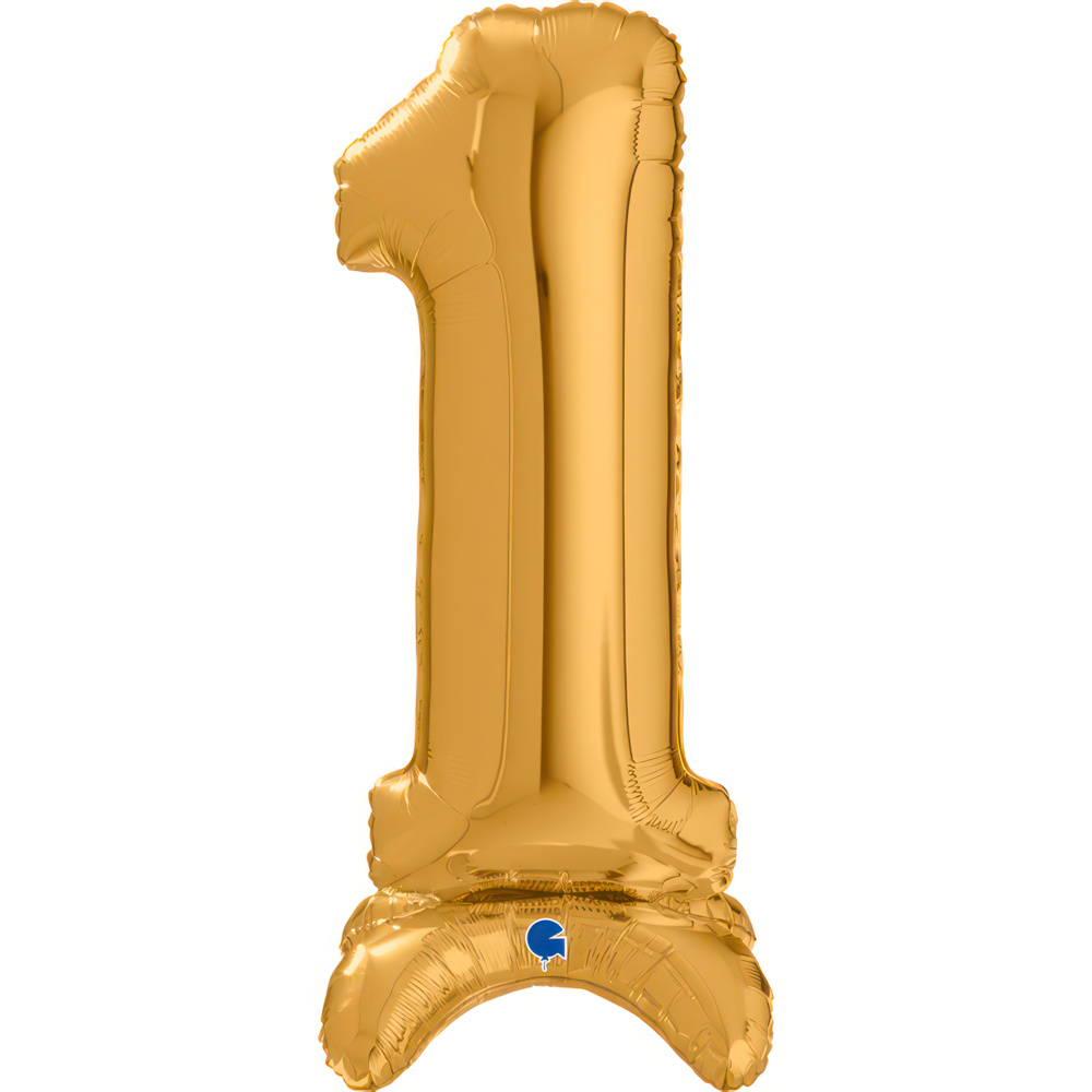 Palloncino Number Standup 1 Gold oro