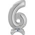 Number Standup 6 Silver 