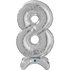 Number Standup 8 Silver 