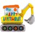 Birthday Construction Excavator 
