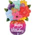 Birthday Bright Flowers Vase 