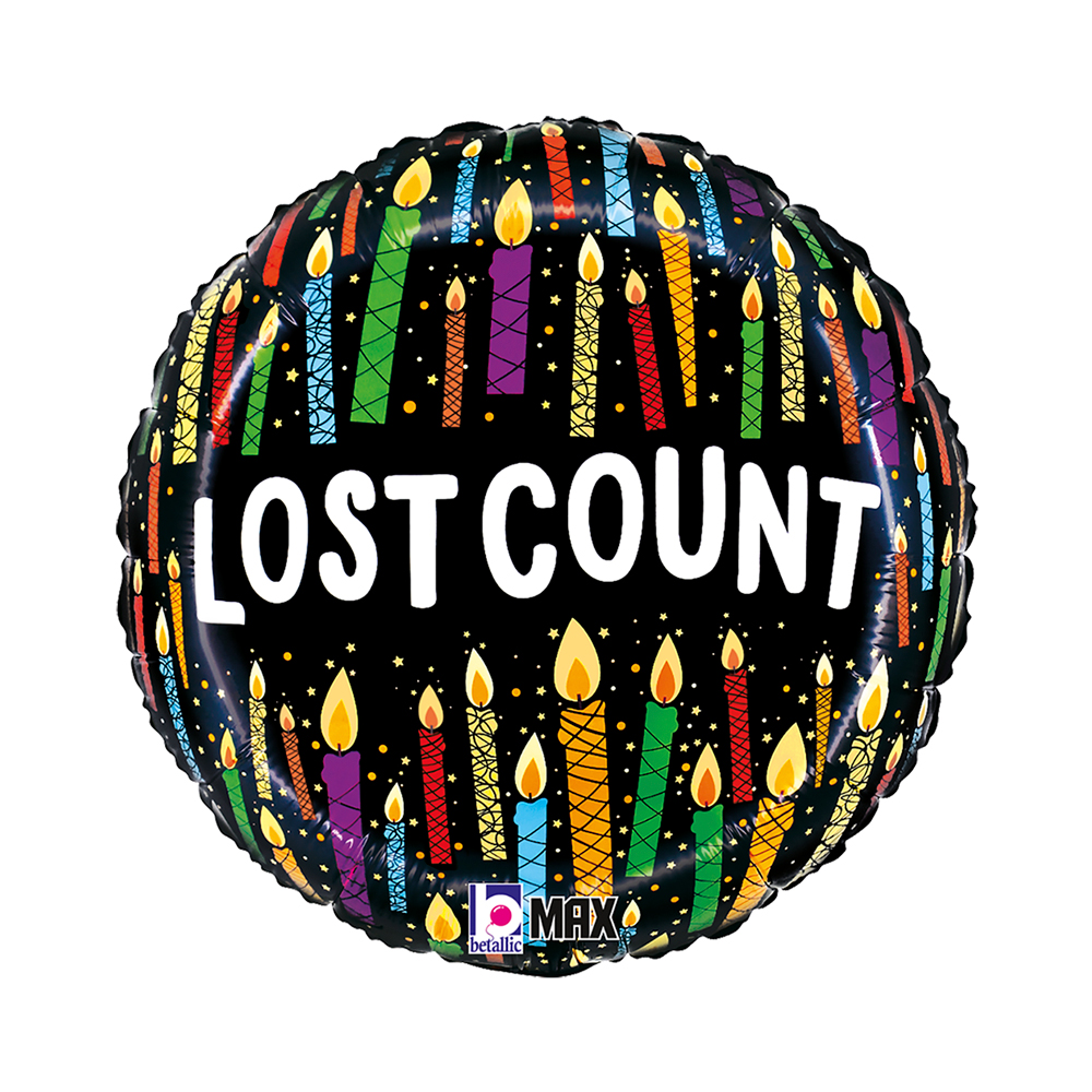 Balloon R18 Lost Count Candles black