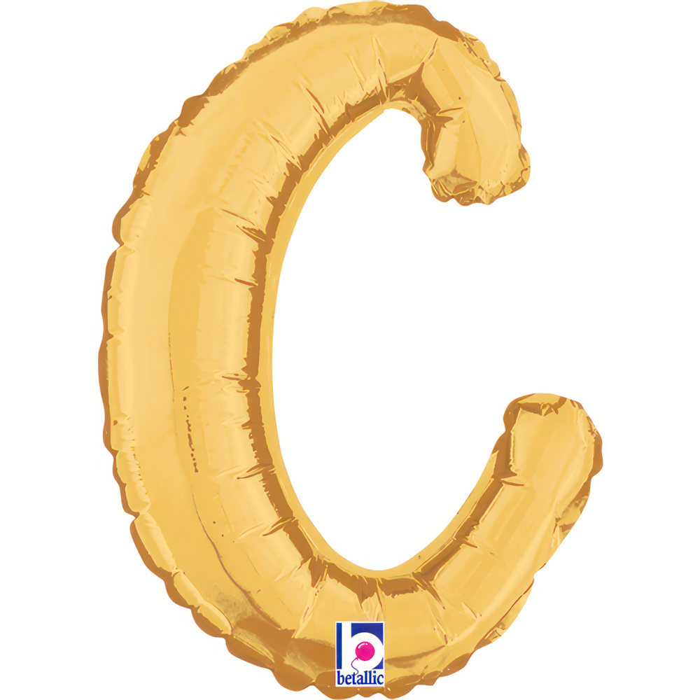 Balloon Letter C Script Gold gold