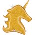 Gold Glitter Unicorn 