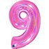 Number 9 Glitter Holographic Fuxia 40inc 