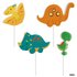 DINO PARTY CANDLES (4 pcs) 